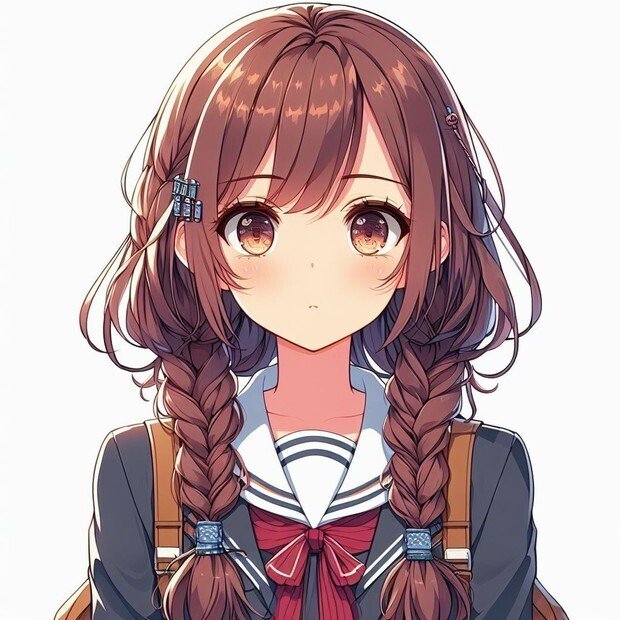 言語学的にマニアックな髪型のプロンプト(Pigtail Braids