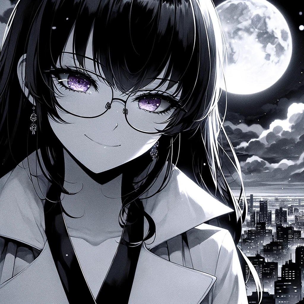 月夜と都市と眼鏡女子｜オズワルド@田舎暮らし&ノマドワークnote📚💻