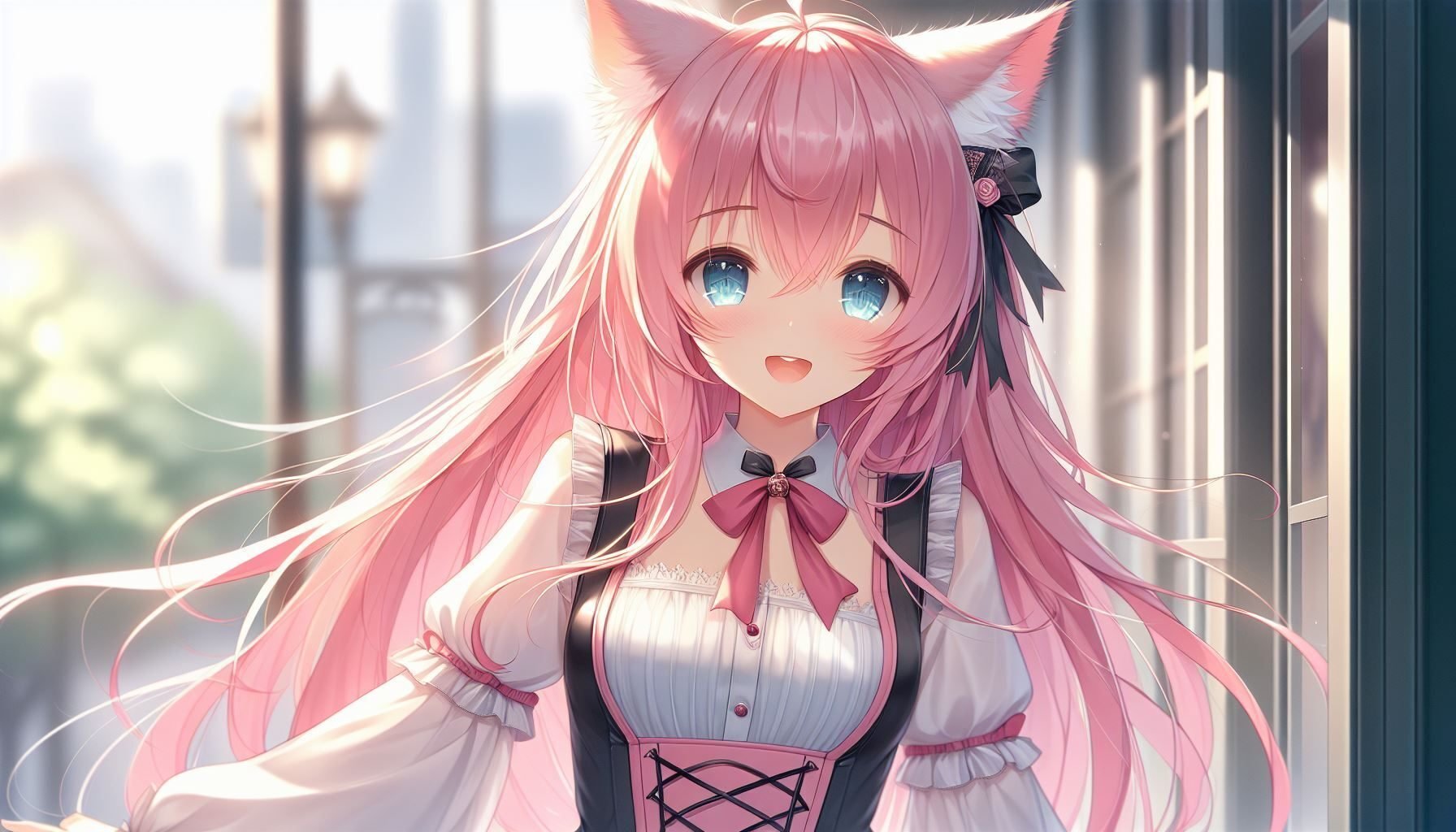 商人のピンク髪の猫耳ちゃん｜kazunari_フォロバ100%