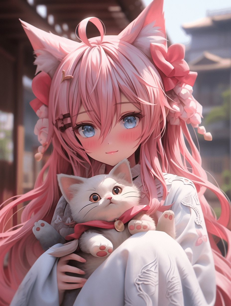 商人のピンク髪の猫耳ちゃん｜kazunari_フォロバ100%