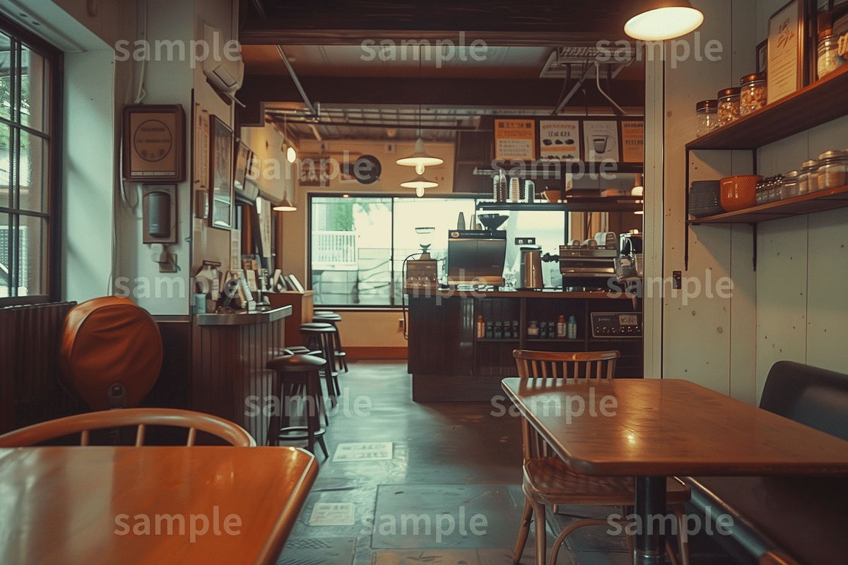 レトロ】「昔ながらの食堂・喫茶店」のフリー素材5枚セット｜昭和