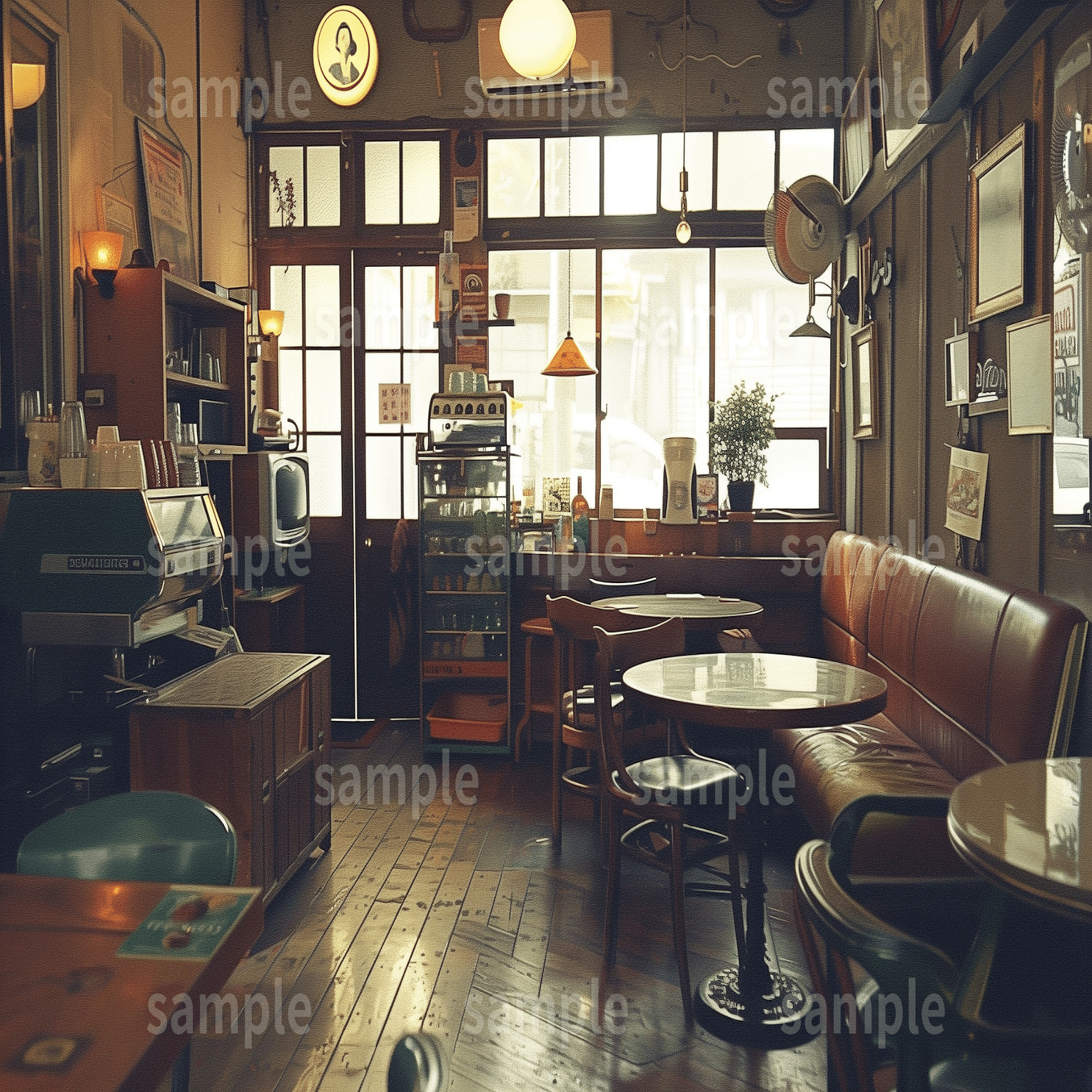 レトロ】「昔ながらの食堂・喫茶店」のフリー素材5枚セット｜昭和