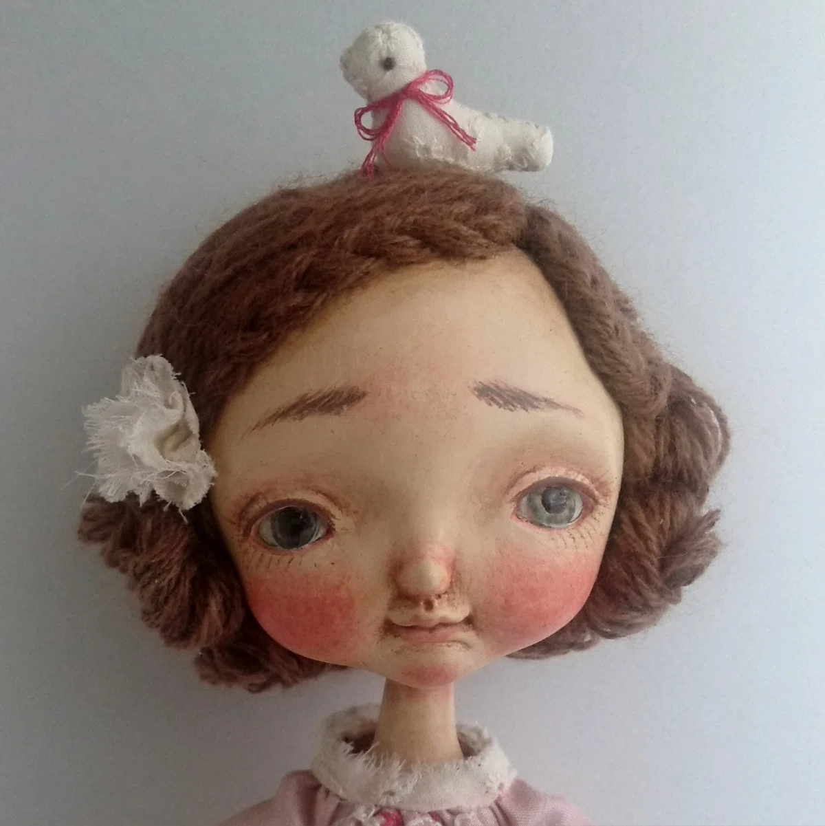 ハンドメイド ドール作家さま 愛らしい重みのあるドールさん 塩っぱい