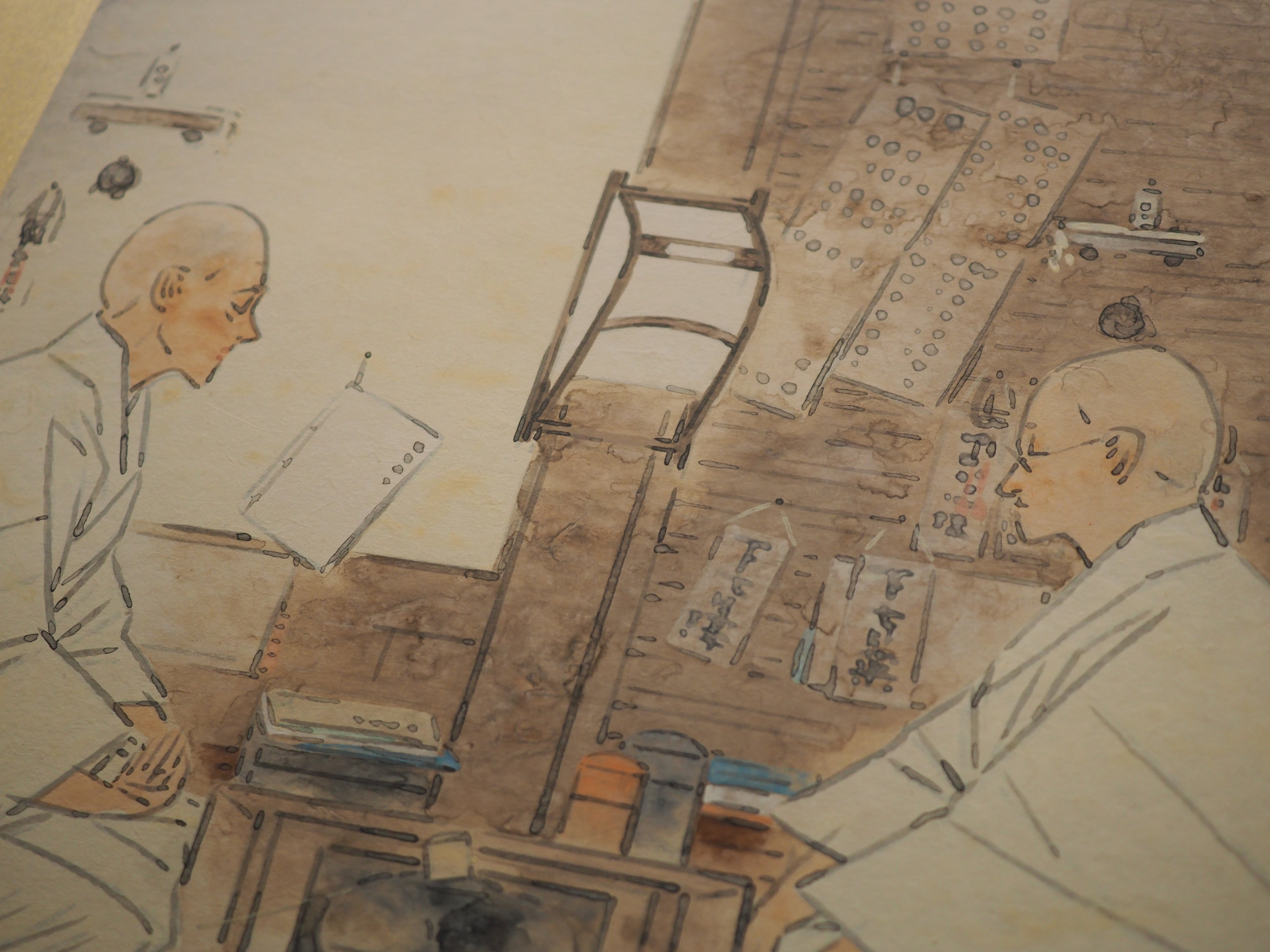 前田青邨が描いた東大寺・二月堂で行われている《お水取》…@東京国立