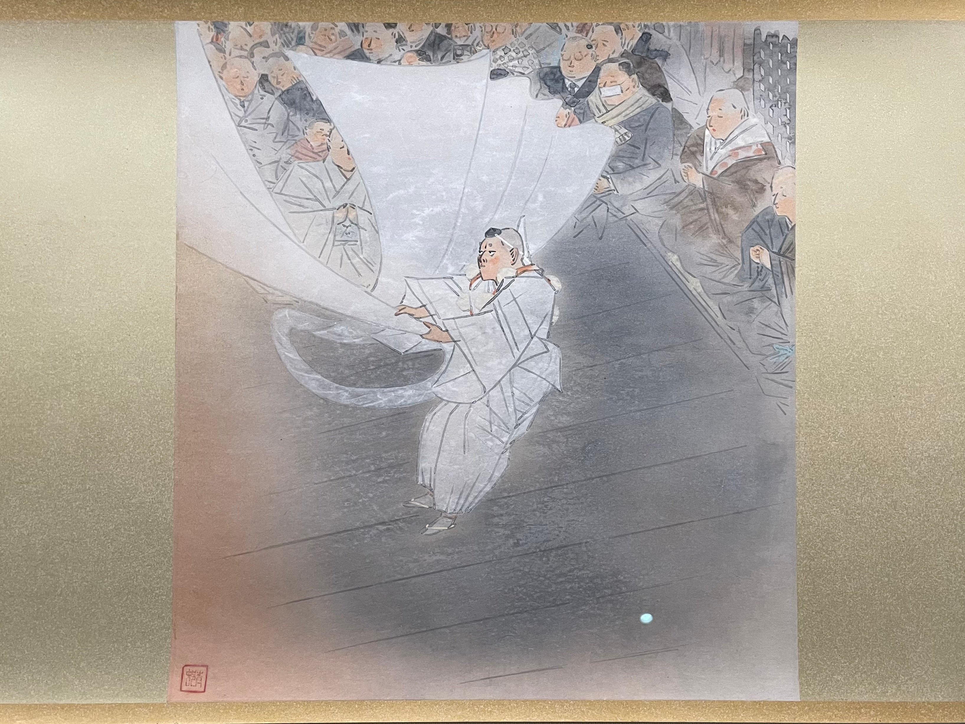 前田青邨が描いた東大寺・二月堂で行われている《お水取》…@東京