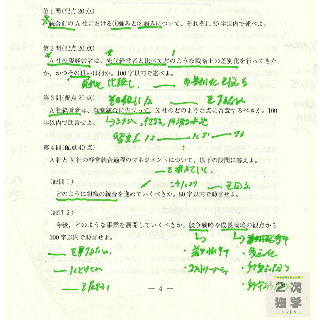 R5 中小企業診断士2次試験 事例Ⅰ】独学で80分以内に高得点を得