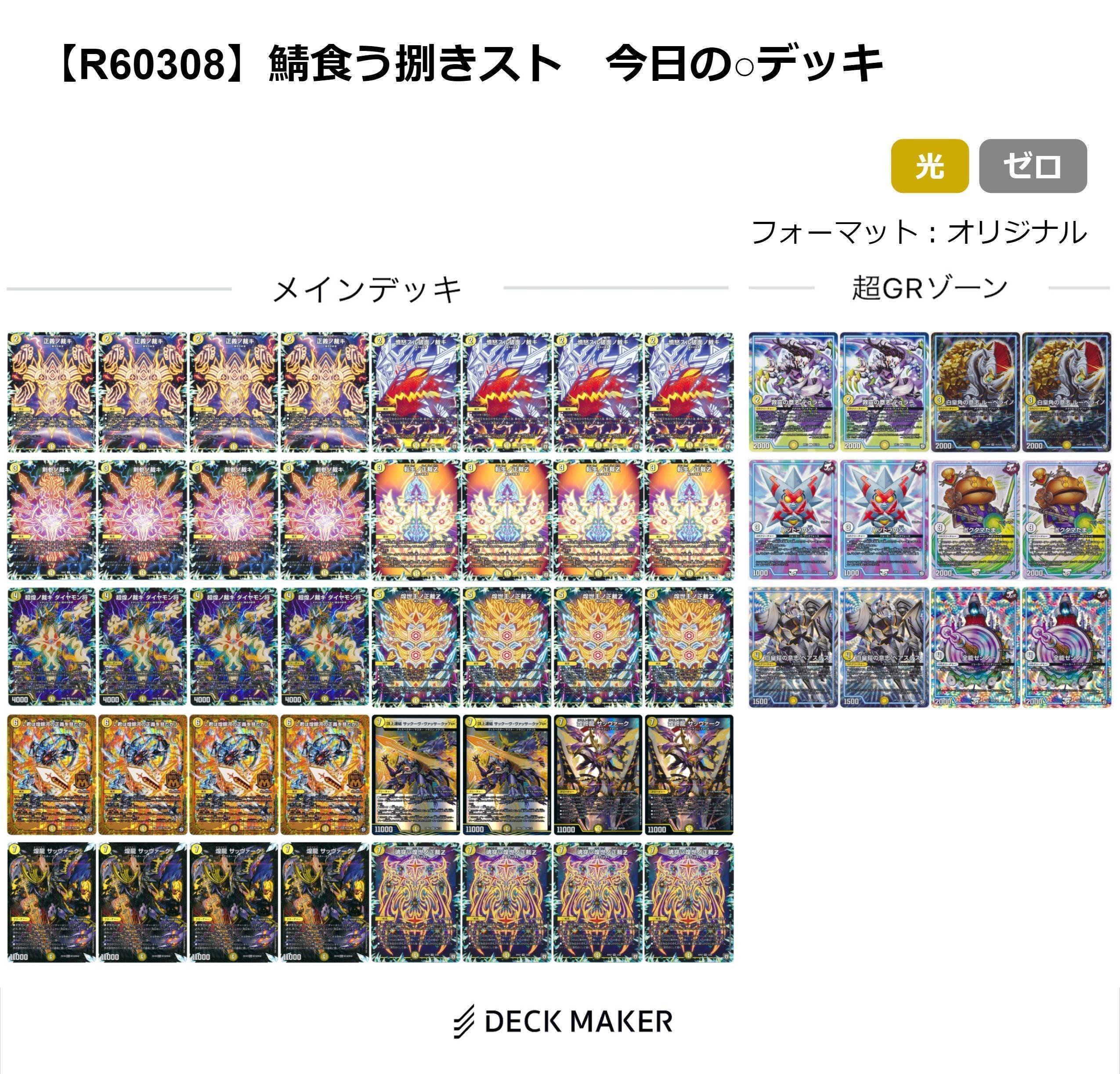 R60308】鯖食う裁キスト 今日の〇デッキ｜芦エリ子