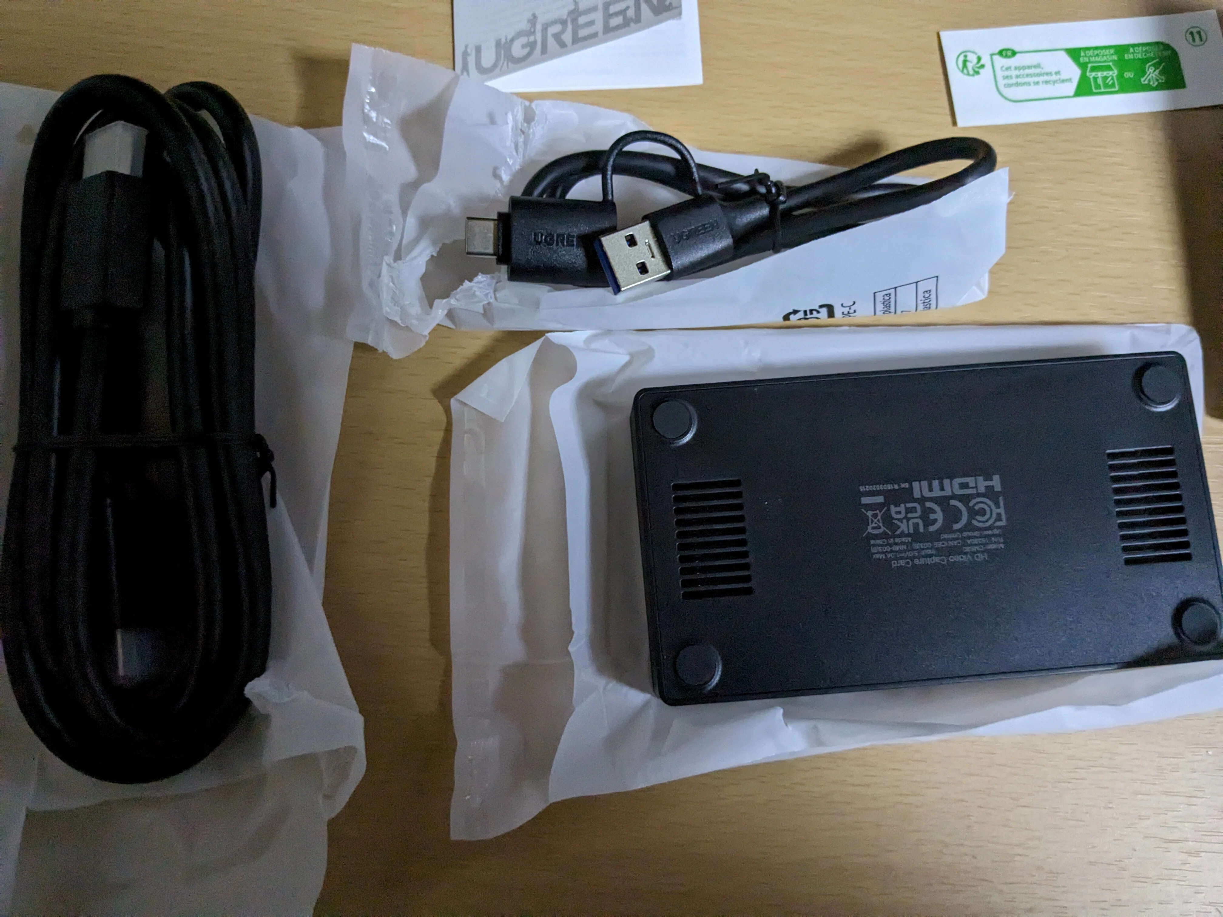 UGREEN の HDMI キャプチャーボード購入後動作検証（15390A