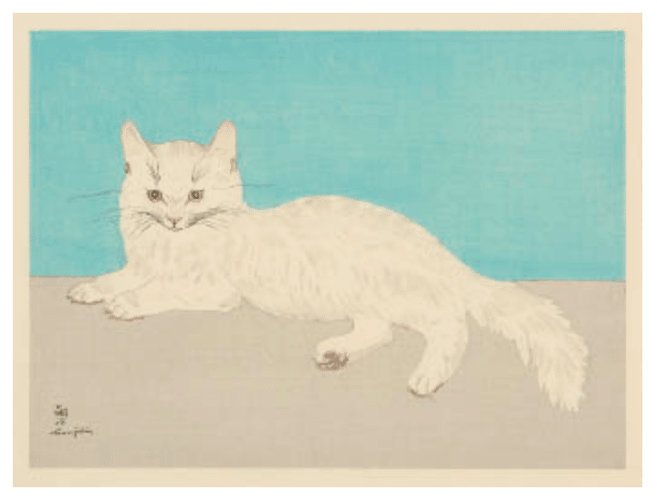 藤田嗣治】 版画 / 木版 「猫」 査定 買取 致します。｜井浦歳和