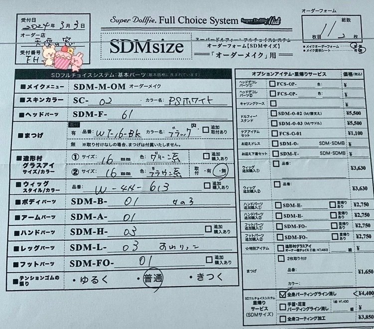 ドール無知な私がフルチョでオーダーメイクした件② フルチョイスした話｜ろこもこ