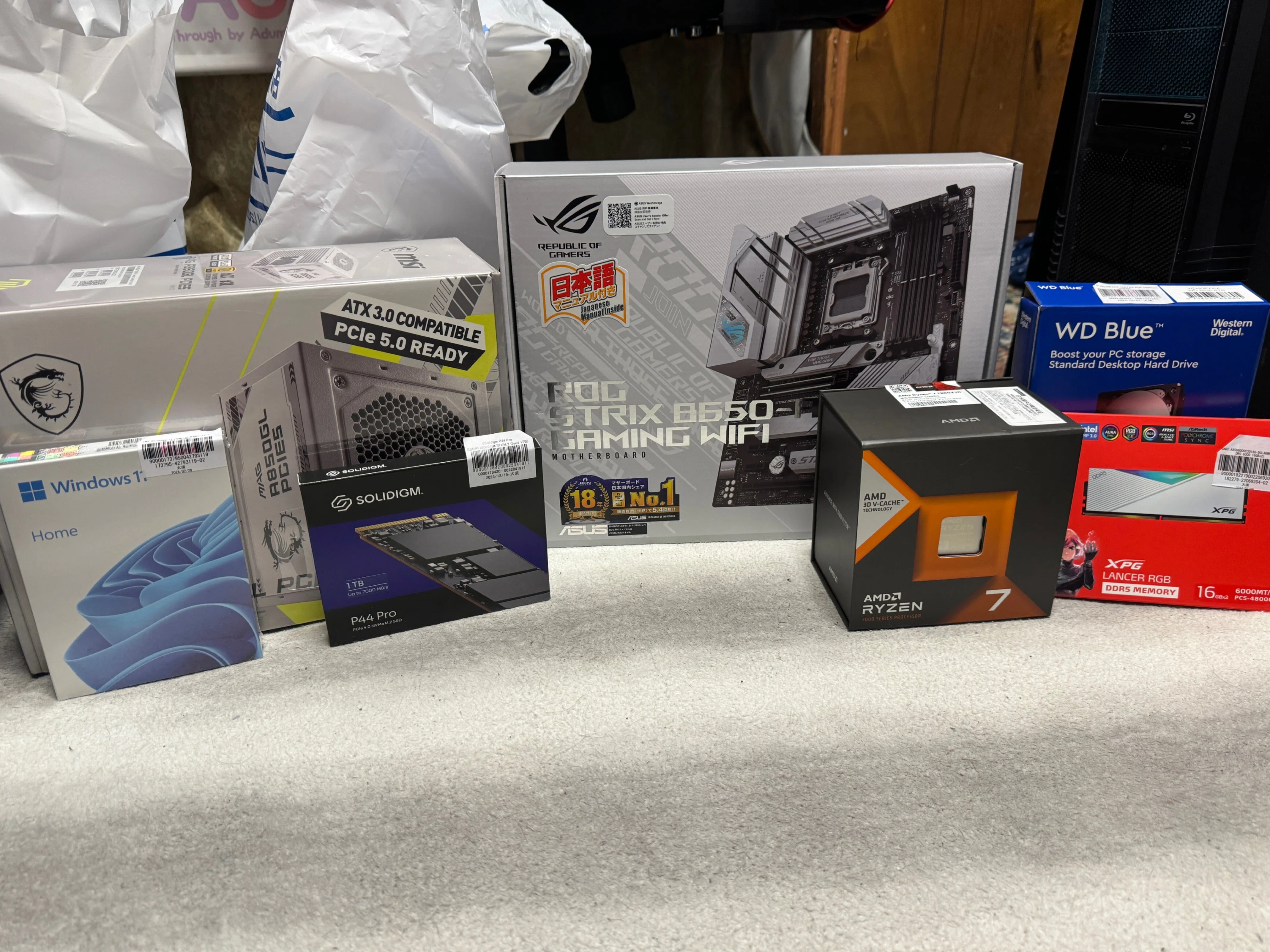 7800x3d 他 パーツセット（メモリ、グラボ、SSD除く）マザボはおまけ PCがお亡くなりになったので久々に組み直した話｜ましろん