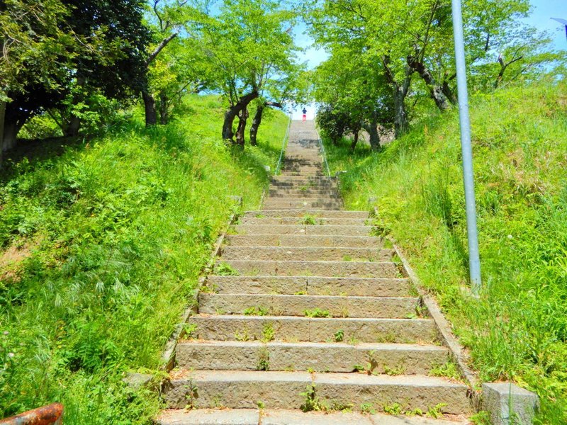 日和山へと続く階段