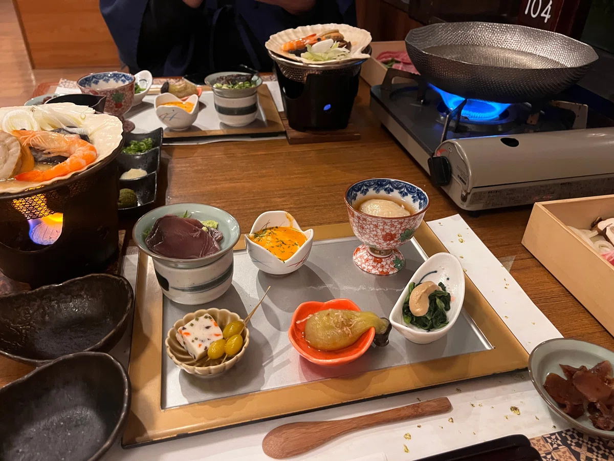 品の木一の湯の夕食