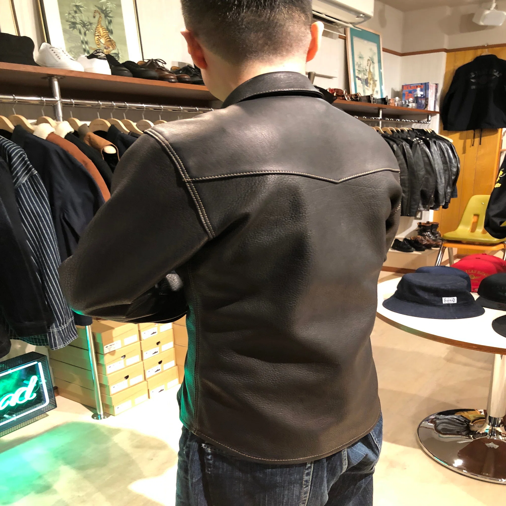 FLAT HEAD 神宮前店】～神宮前店先行販売ディアスキンウエスタンシャツ 