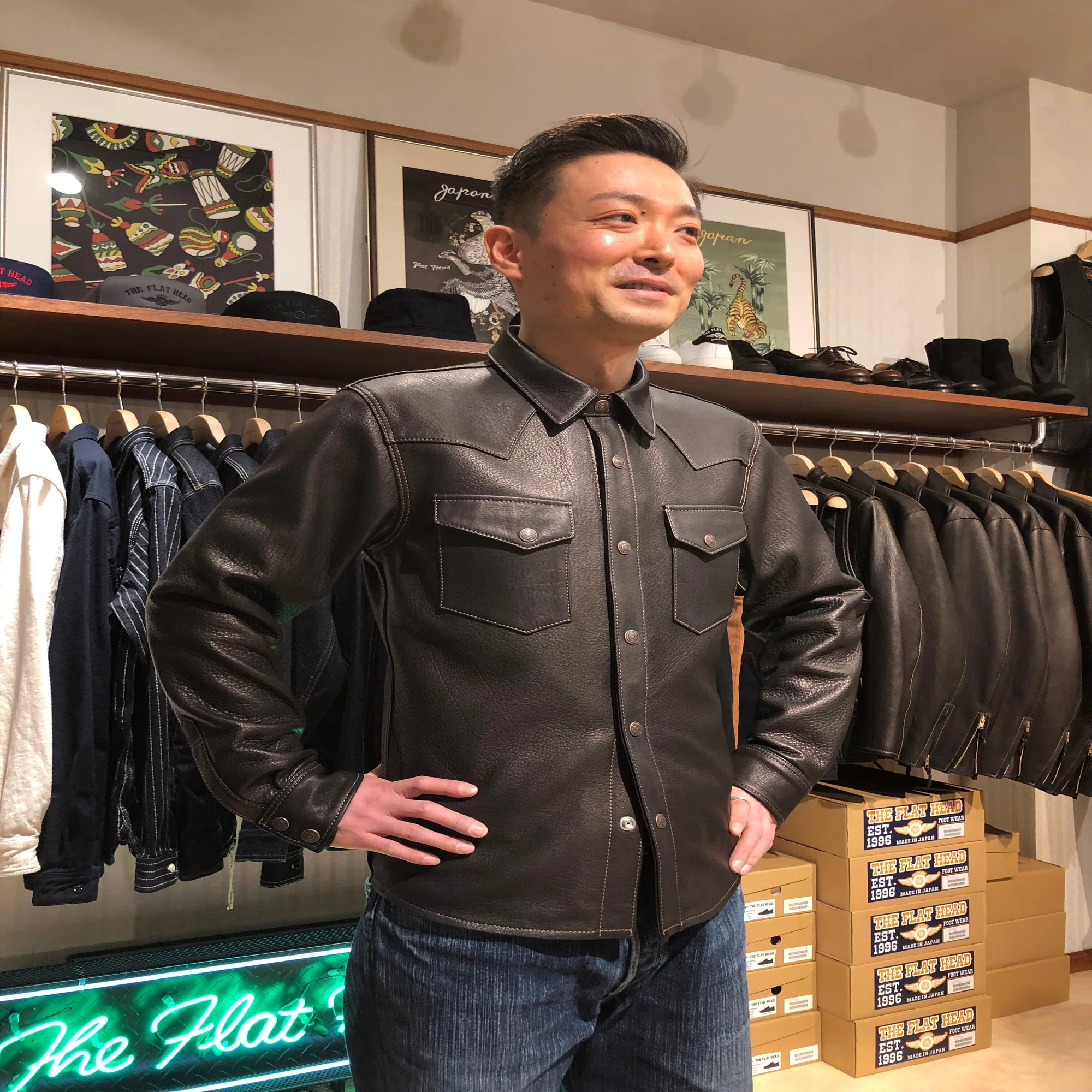 FLAT HEAD 神宮前店】～神宮前店先行販売ディアスキンウエスタンシャツ 