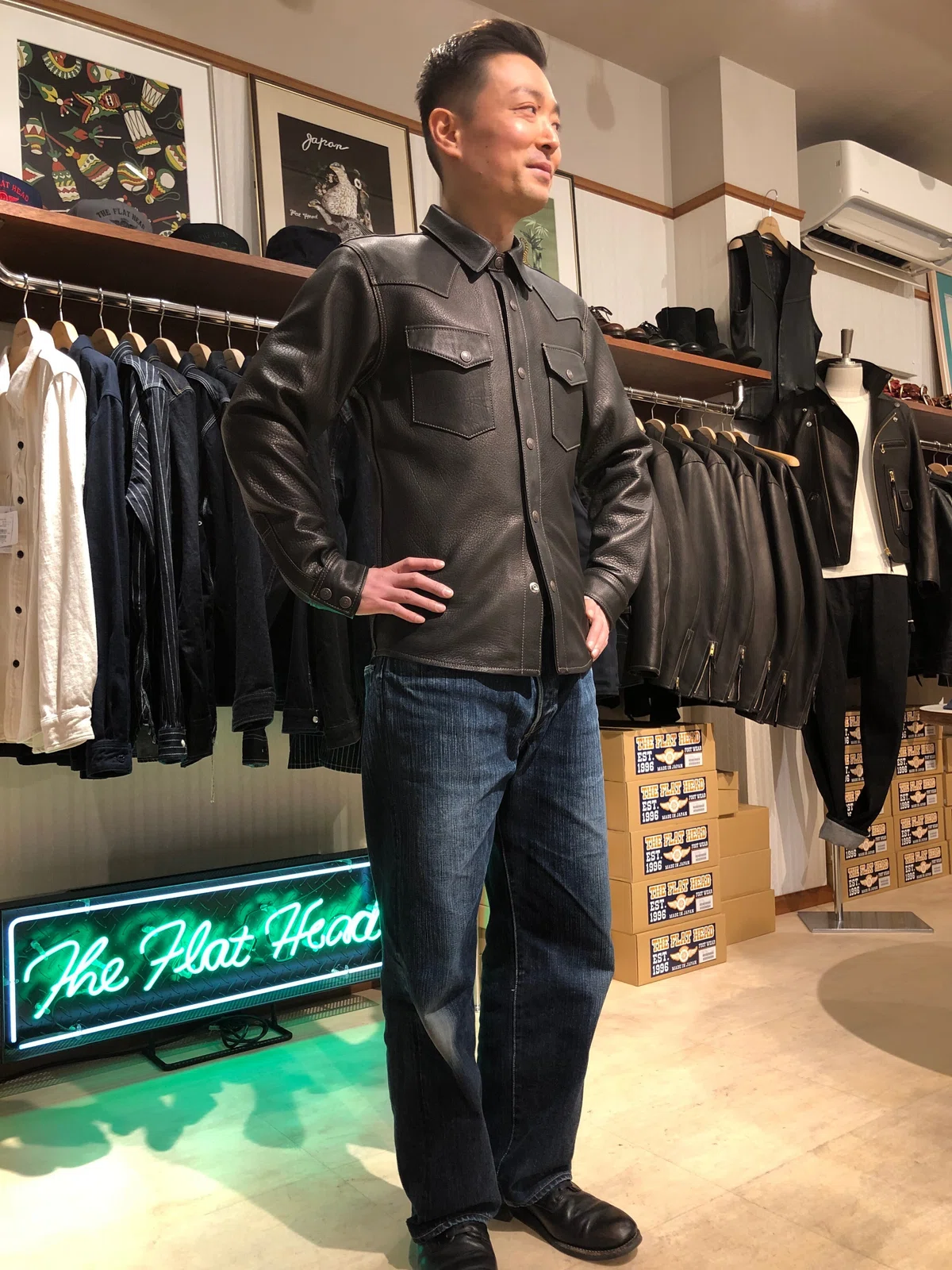 FLAT HEAD 神宮前店】～神宮前店先行販売ディアスキンウエスタンシャツ 