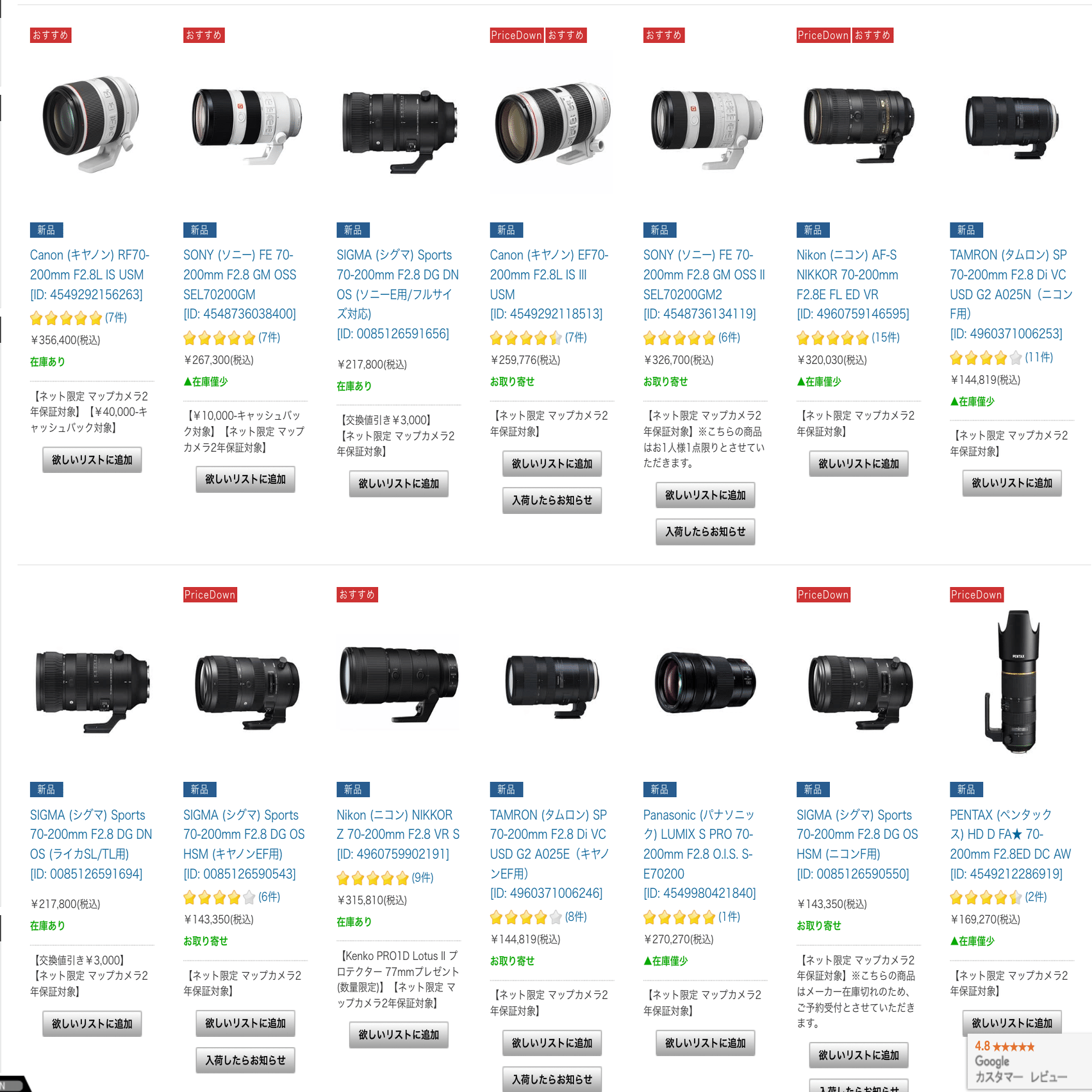 Canon インナーズーム版70-200mm F2.8への期待と今のナナニッパ事情