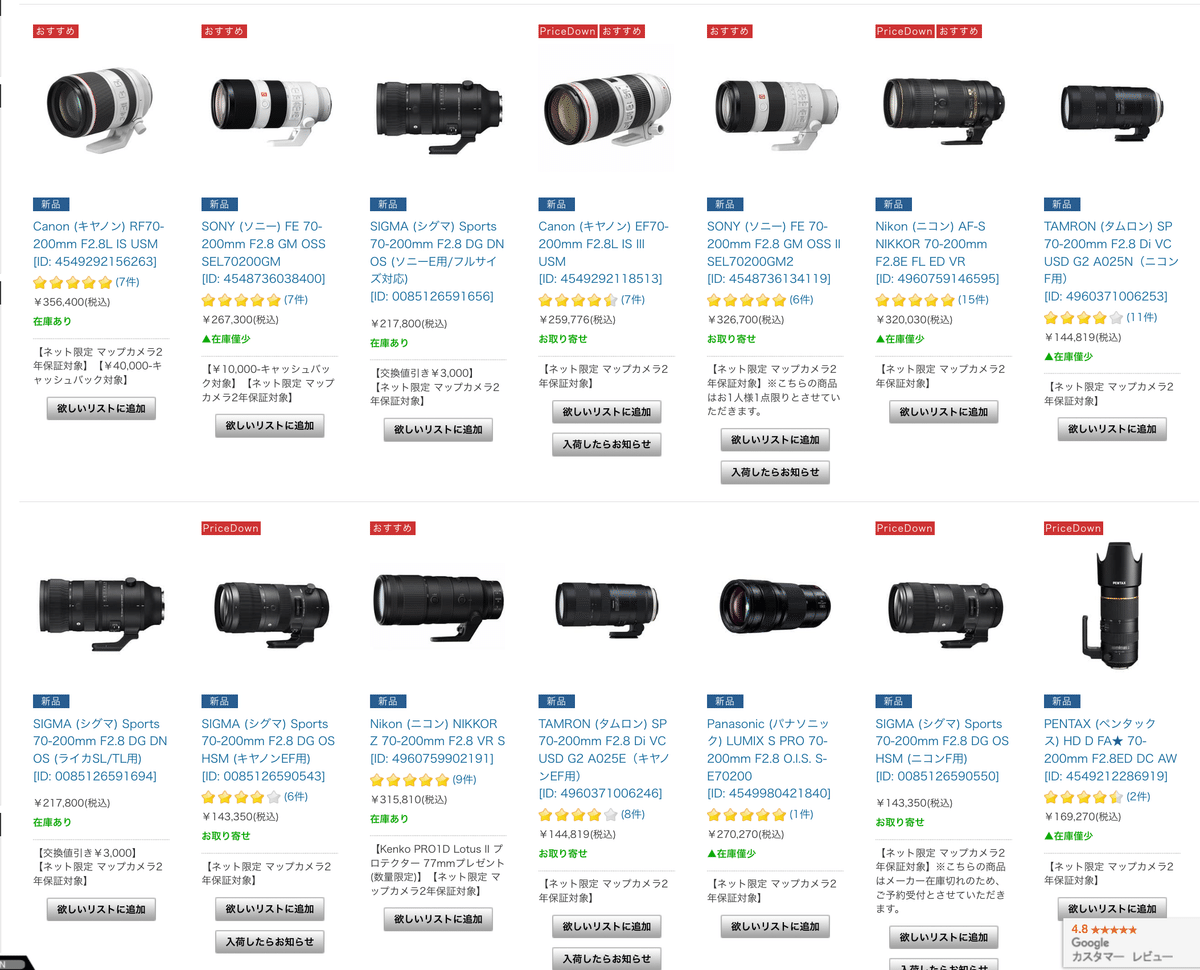 Canon インナーズーム版70-200mm F2.8への期待と今のナナニッパ