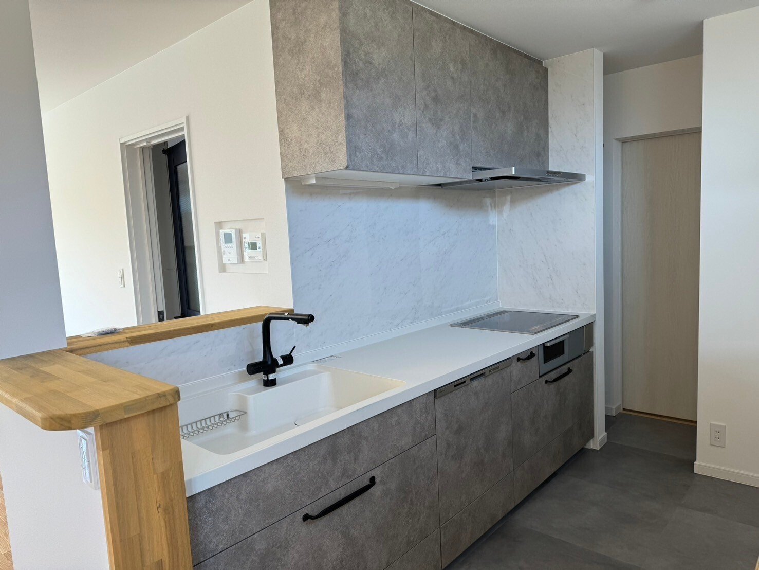 クリナップ トールキャビネット下台引出しタイプ(ルーチェウッドルビー扉) ANTC045HBWE7NB クリナップ トールキャビネット下台引出しタイプ(ルーチェウッドルビー