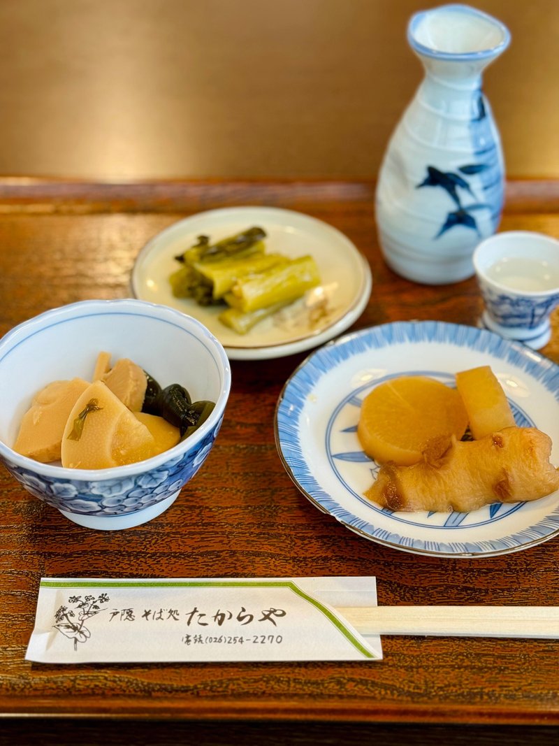 タケノコと野沢菜とおでん。