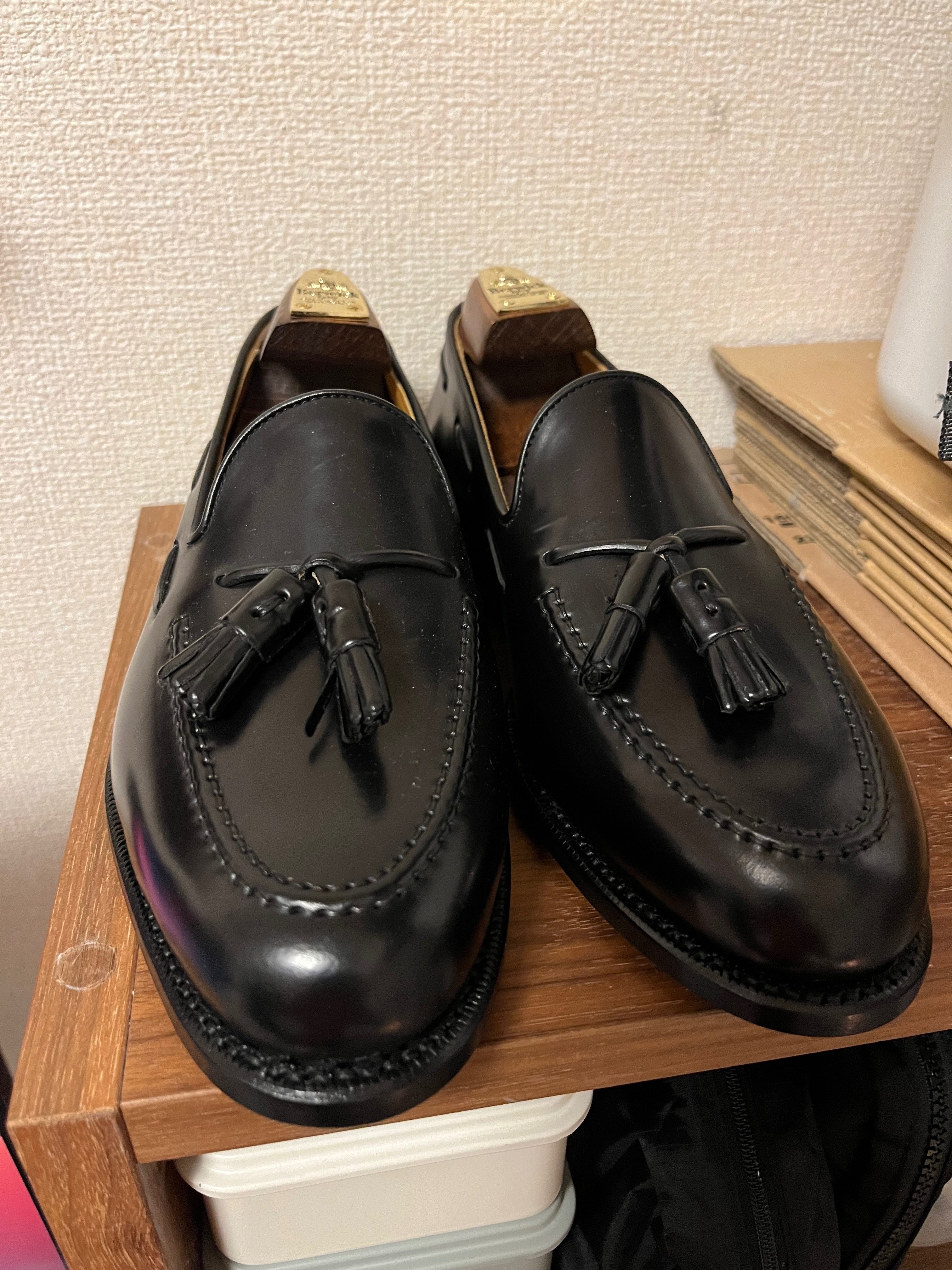 最近可愛がってるBerwickのローファー｜にわとり