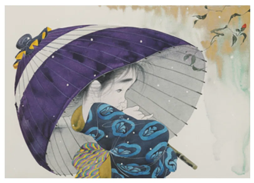 中島潔】版画 / リトグラフ 「初雪」 査定 買取 致します 中島潔】版画 / リトグラフ 「初雪」 査定 買取 致します