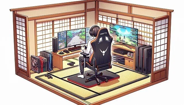 畳にフィットするゲーミングチェアとマット/ 購入前に知っておくべき 