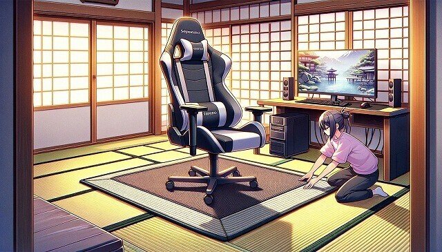 ゲーミングチェア 畳部屋用 畳にフィットするゲーミングチェアとマット/ 購入前に知っておくべき