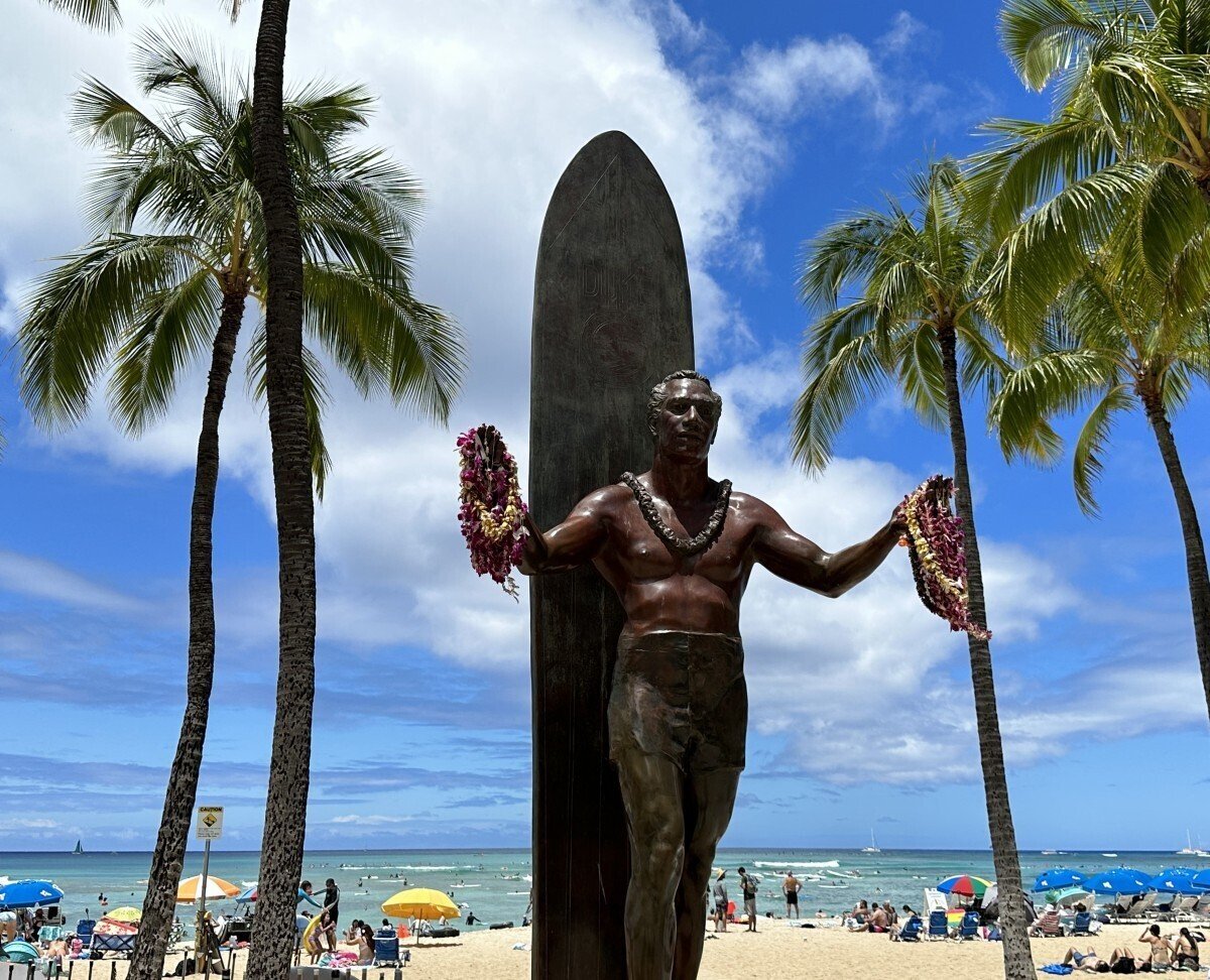 ホノルルで買った　亀とビーチの絵 La Hawaii