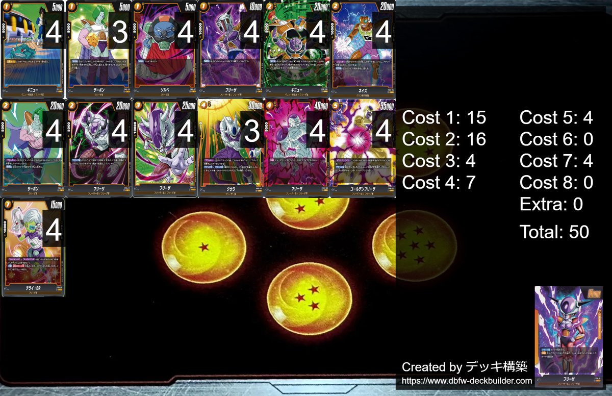 DBFW】フリーザデッキざっくり解説【DBカード】｜ときえん
