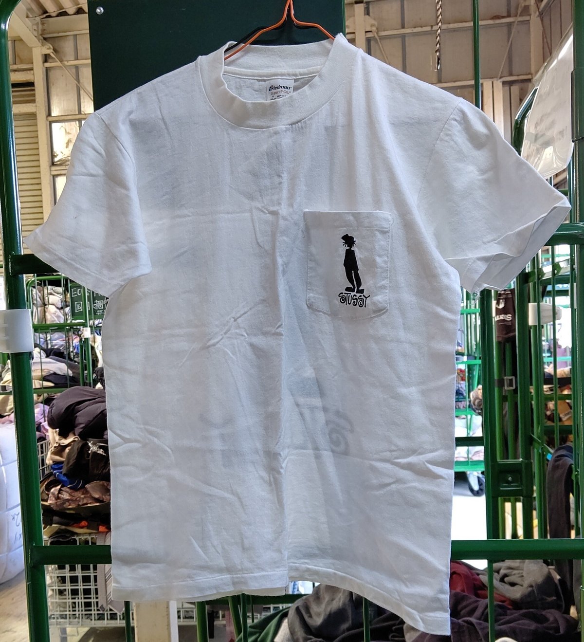 本物？米国製🗽STUSSY/STEDMANタグのシャドーマンTシャツを  