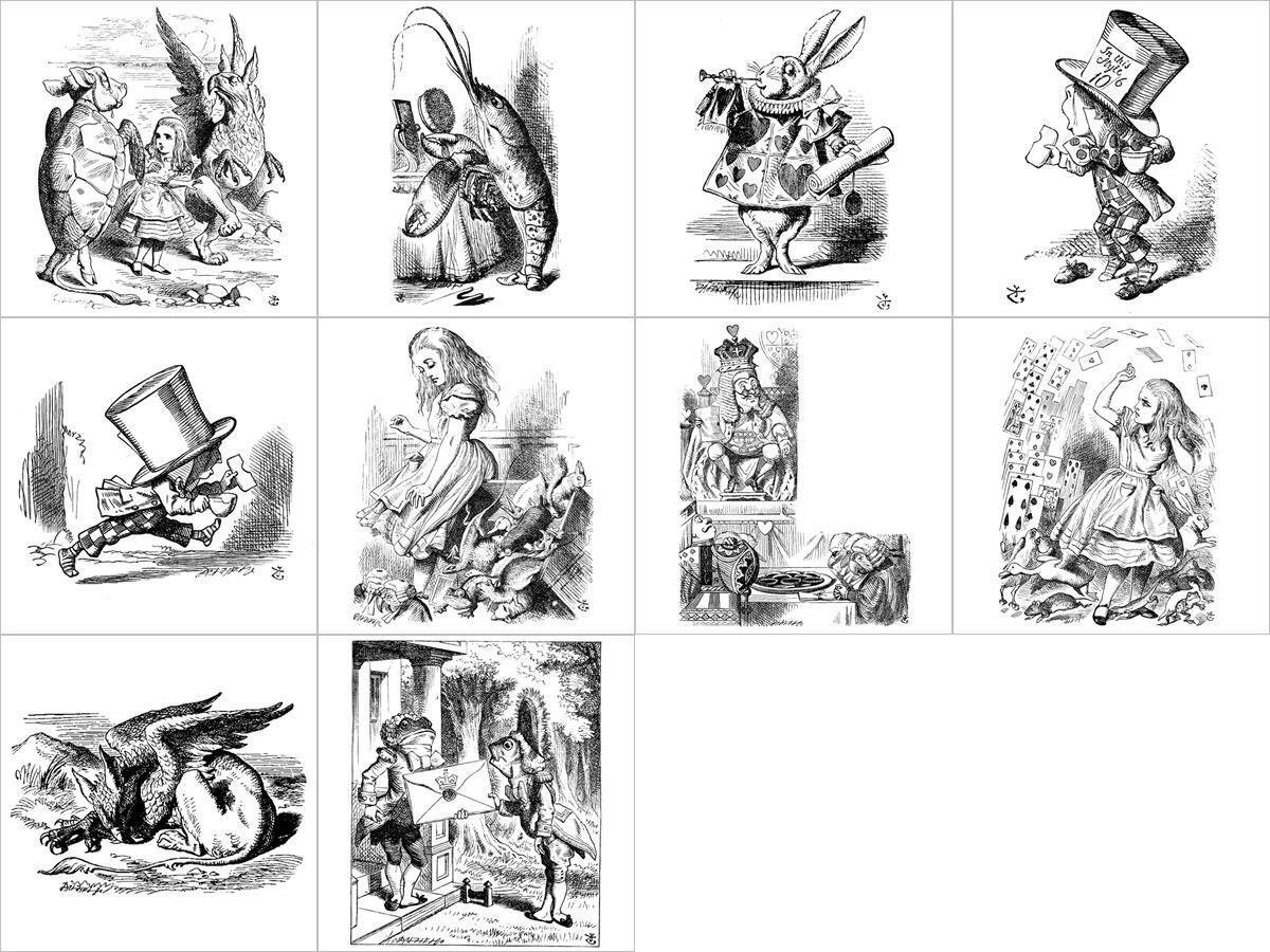 挿絵・絵本・資料】ジョン テニエル◇不思議の国のアリス