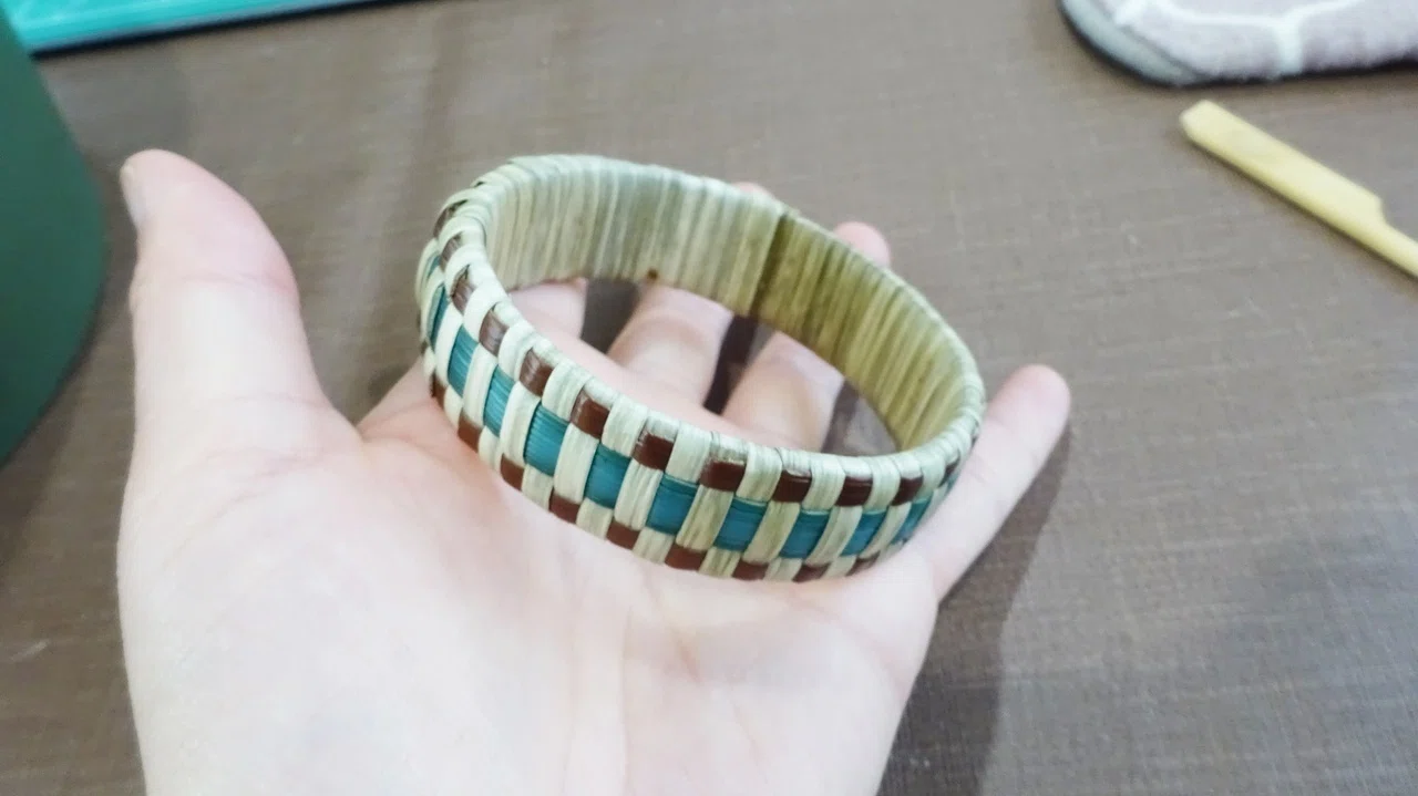 沖縄アダン＊バングル56 アダンの葉を使用した