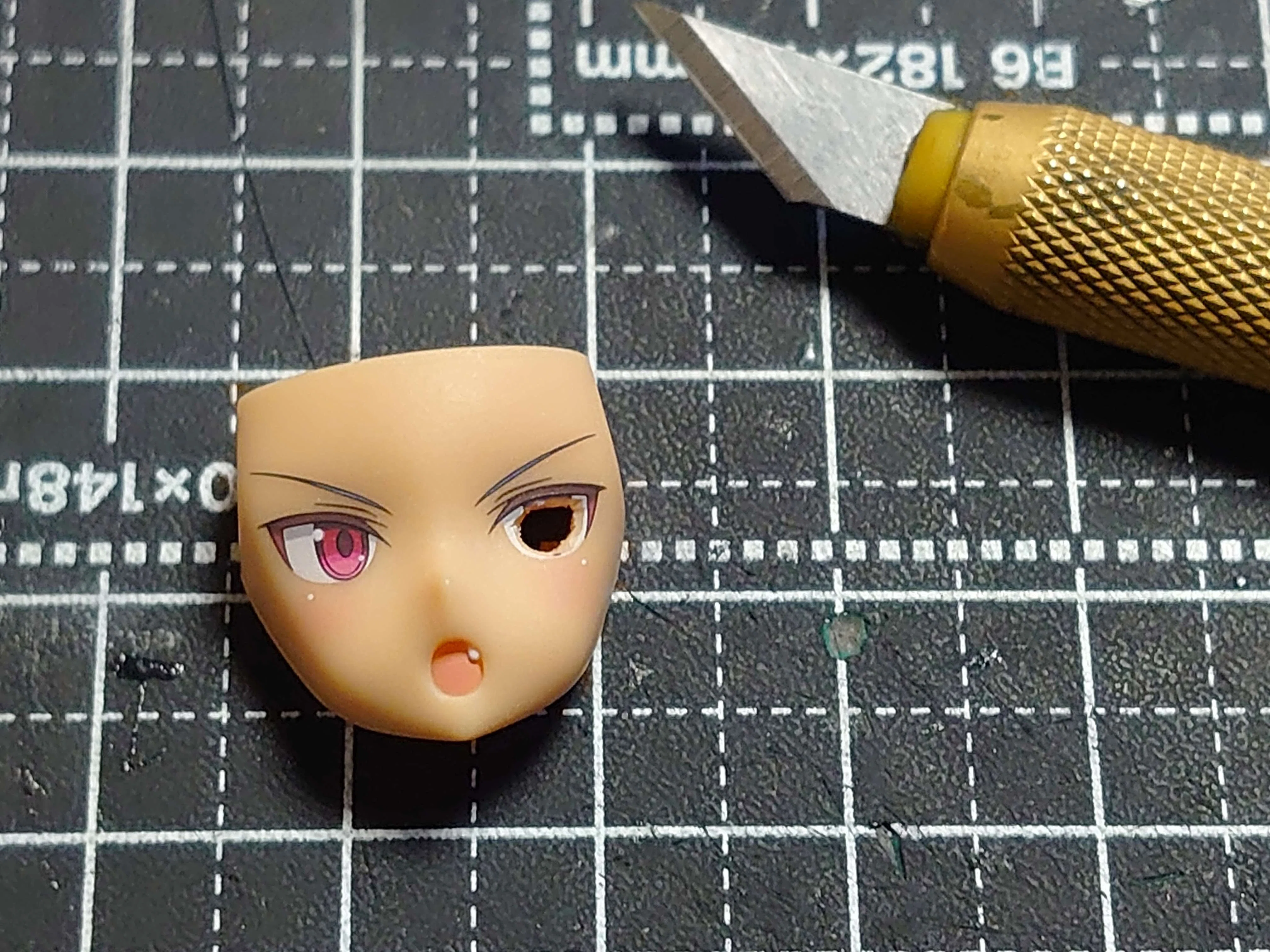 美プラ素体＋オプションパーツ＋自作ドールアイまとめ売り プラモ神姫のドールアイ化加工｜深波 月夜