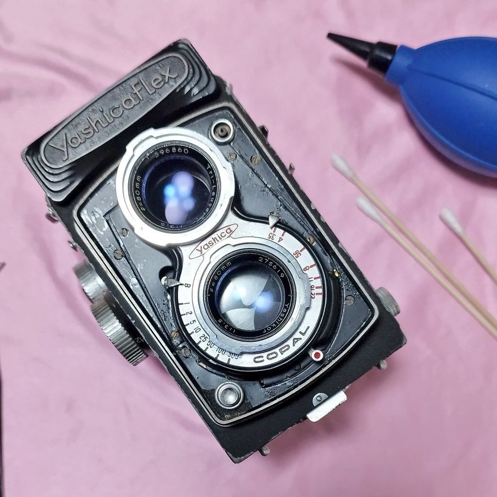 ジャンク 二眼レフカメラYashicaFlexの分解メモ|Z-ma ジャンク 二眼レフカメラYashicaFlexの分解メモ|Z-ma