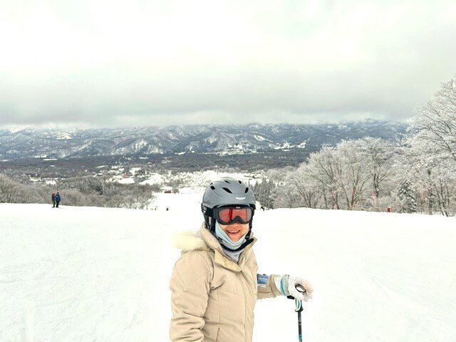 赤倉スキー場のゲレンデでとった写真