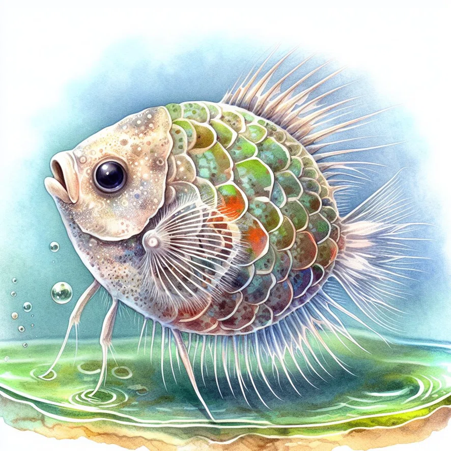 マンボウ　絵画　ドローイング マンボウもプランクトンだった💦｜笑わせるセールスマン