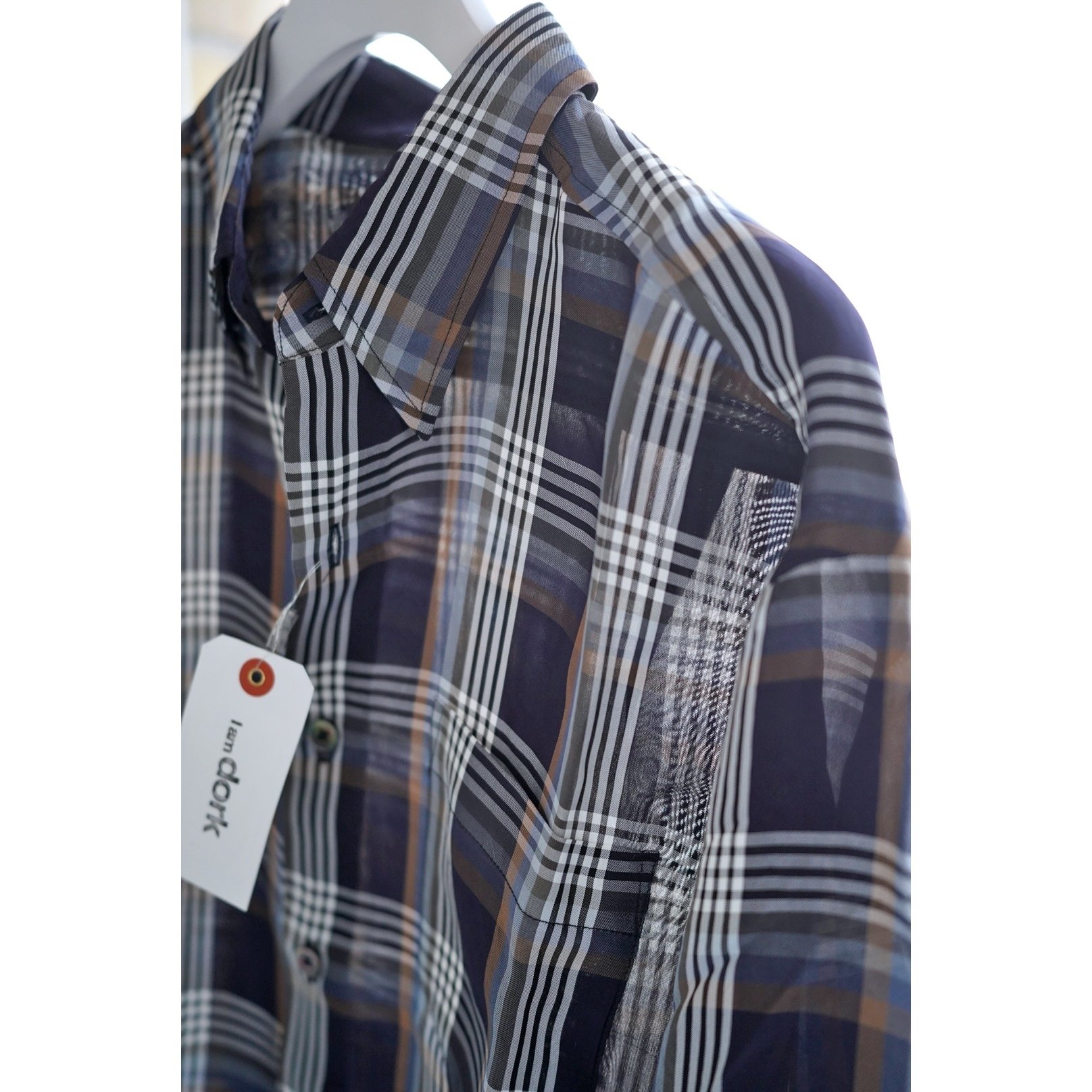 トップス i am dork LONG SLEEVE SHIRT I am dork アイアムドーク Long sleeve shirt BLUE
