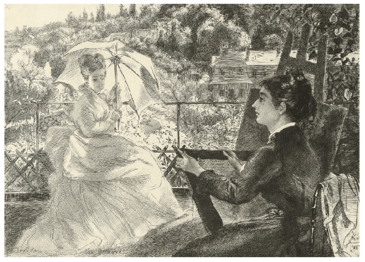 フェリックス・ブラックモン】 銅版画 / エッチング 「ヴィラ