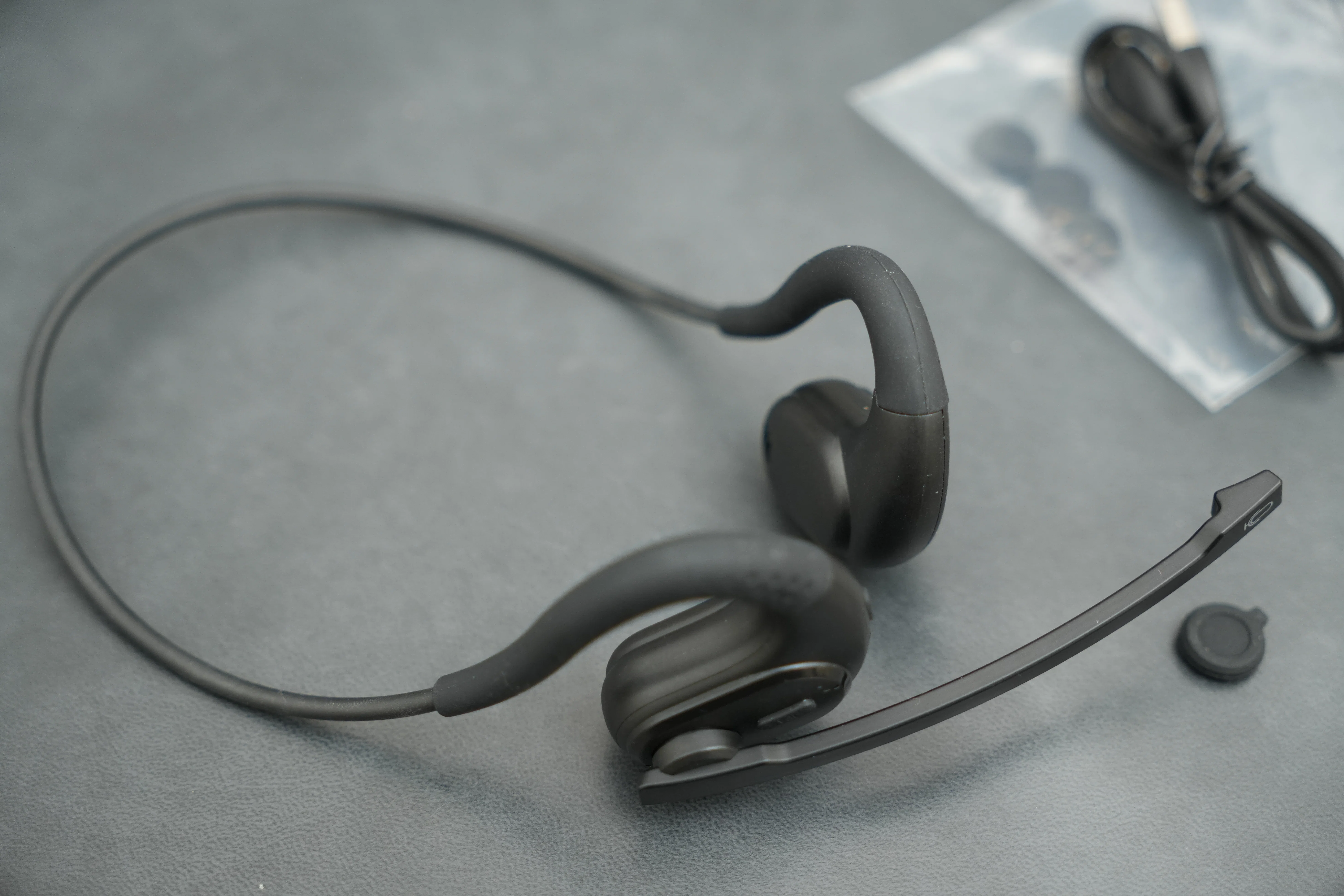 レビュー品】マイク脱着式 首掛けワイヤー式BluetoothヘッドセットG9