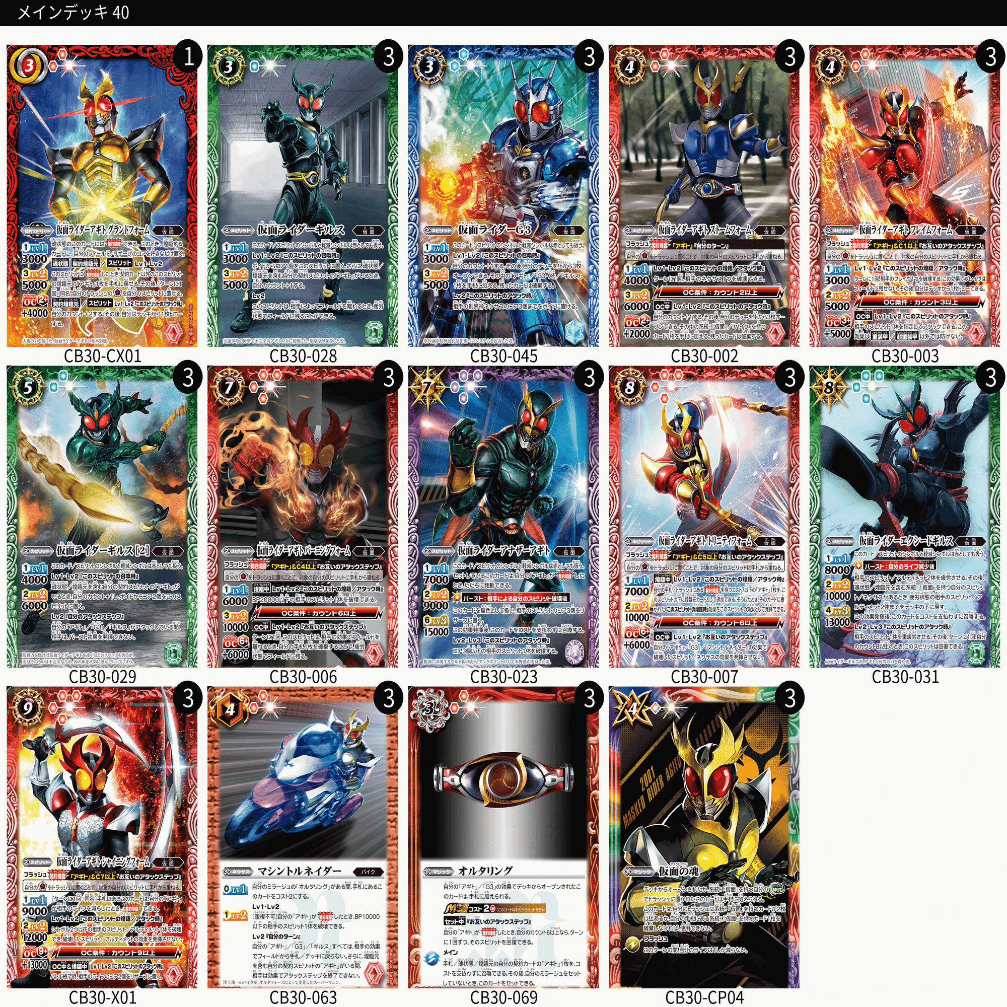 仮面ライダー 神秘なる願い デッキリストまとめ｜鈴スピch