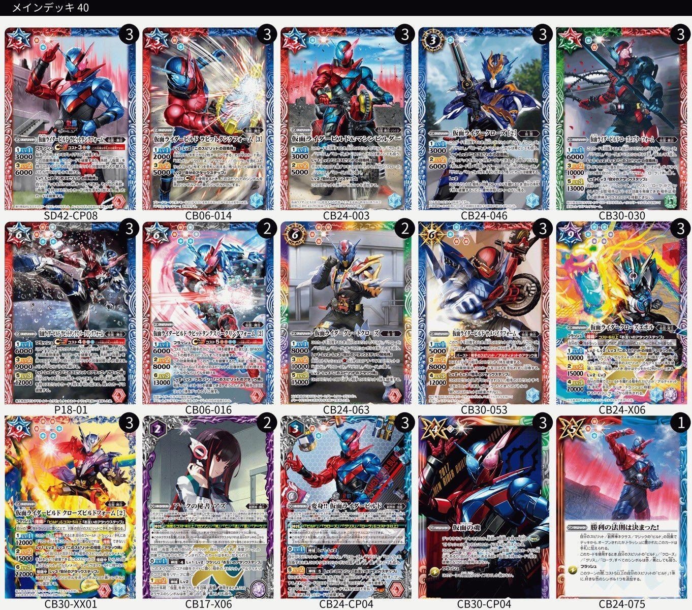 バトスピ 仮面ライダービルドデッキ クローズビルドフォーム軸