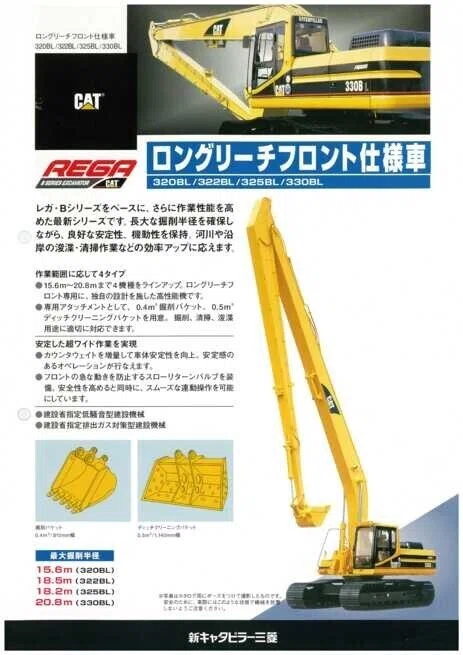 フリパパ！　新キャタピラー三菱　3点セット！ 新キャタピラー三菱 ロングリーチフロント仕様車 320BL/322BL/325BL