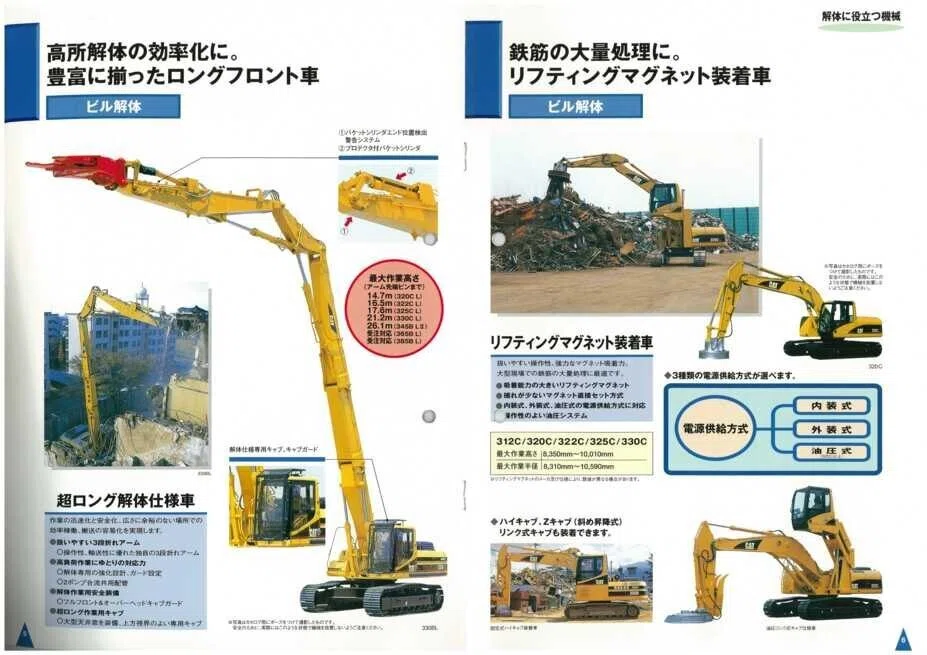 新キャタピラー三菱 解体に役立つ機械｜建設機械化ライブラリー