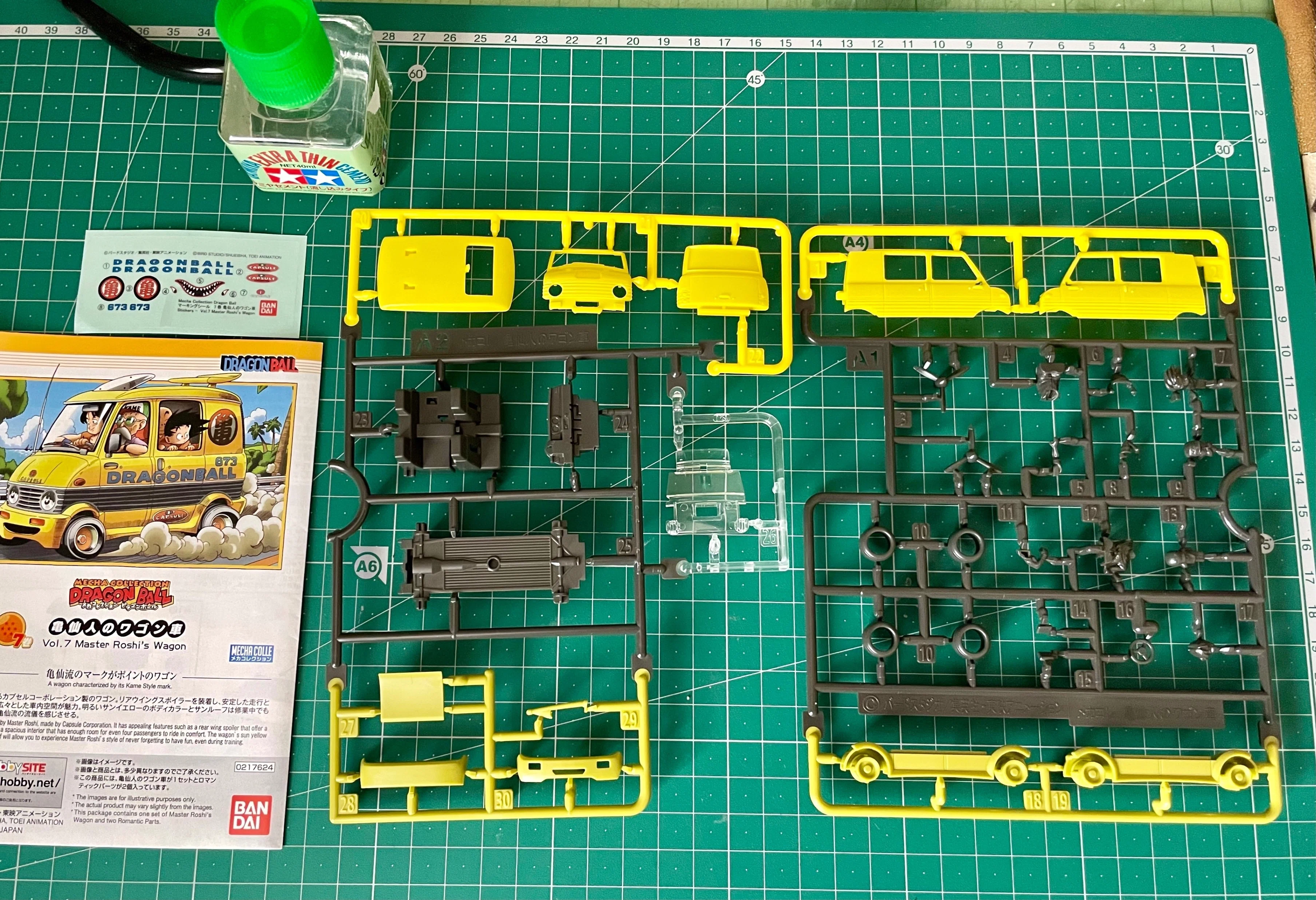 亀仙人のワゴン車のプラモデルをつくる｜渡辺あきら