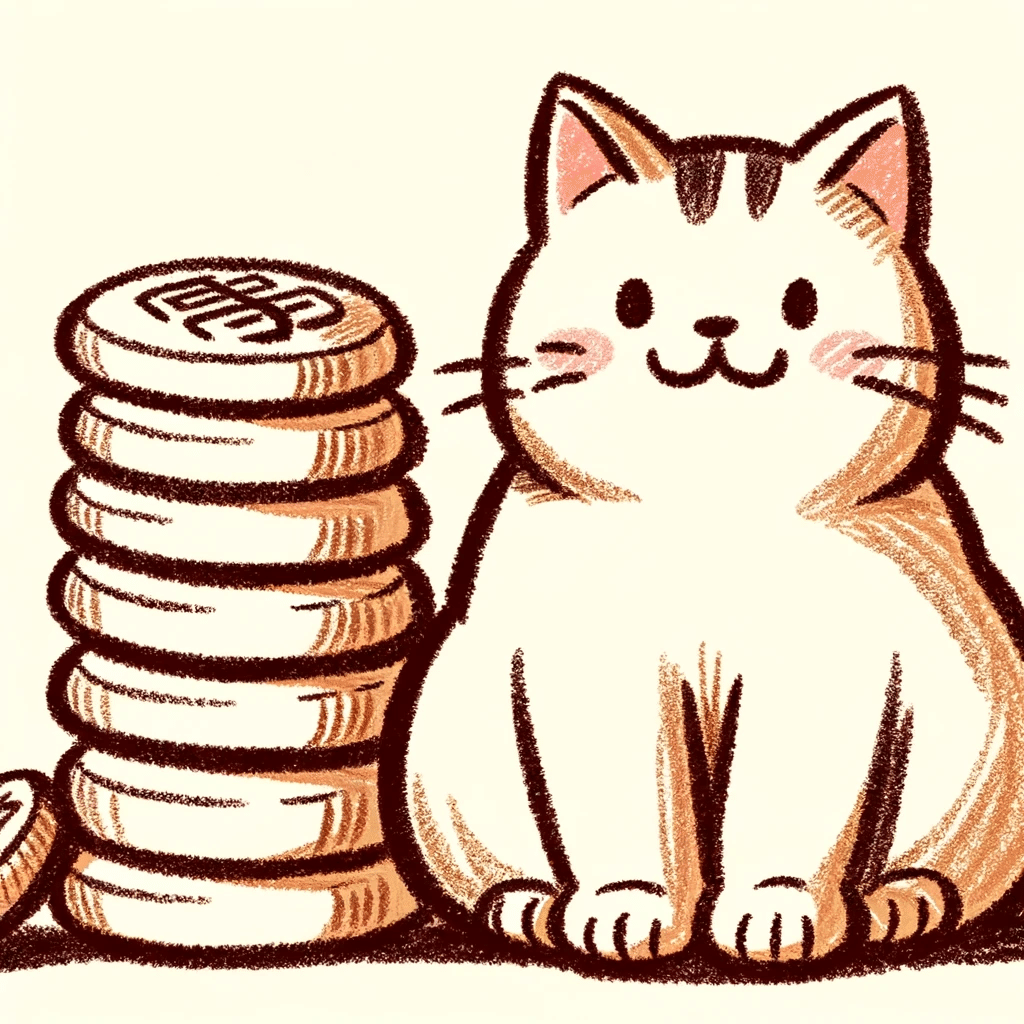 GPTs】いろんなスタイルの「猫に小判」画像で癒されたい｜本郷喜千