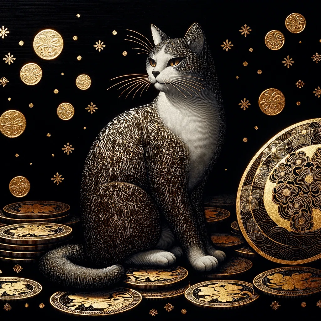 ネコの小判 GPTs】いろんなスタイルの「猫に小判」画像で癒されたい｜本郷喜千
