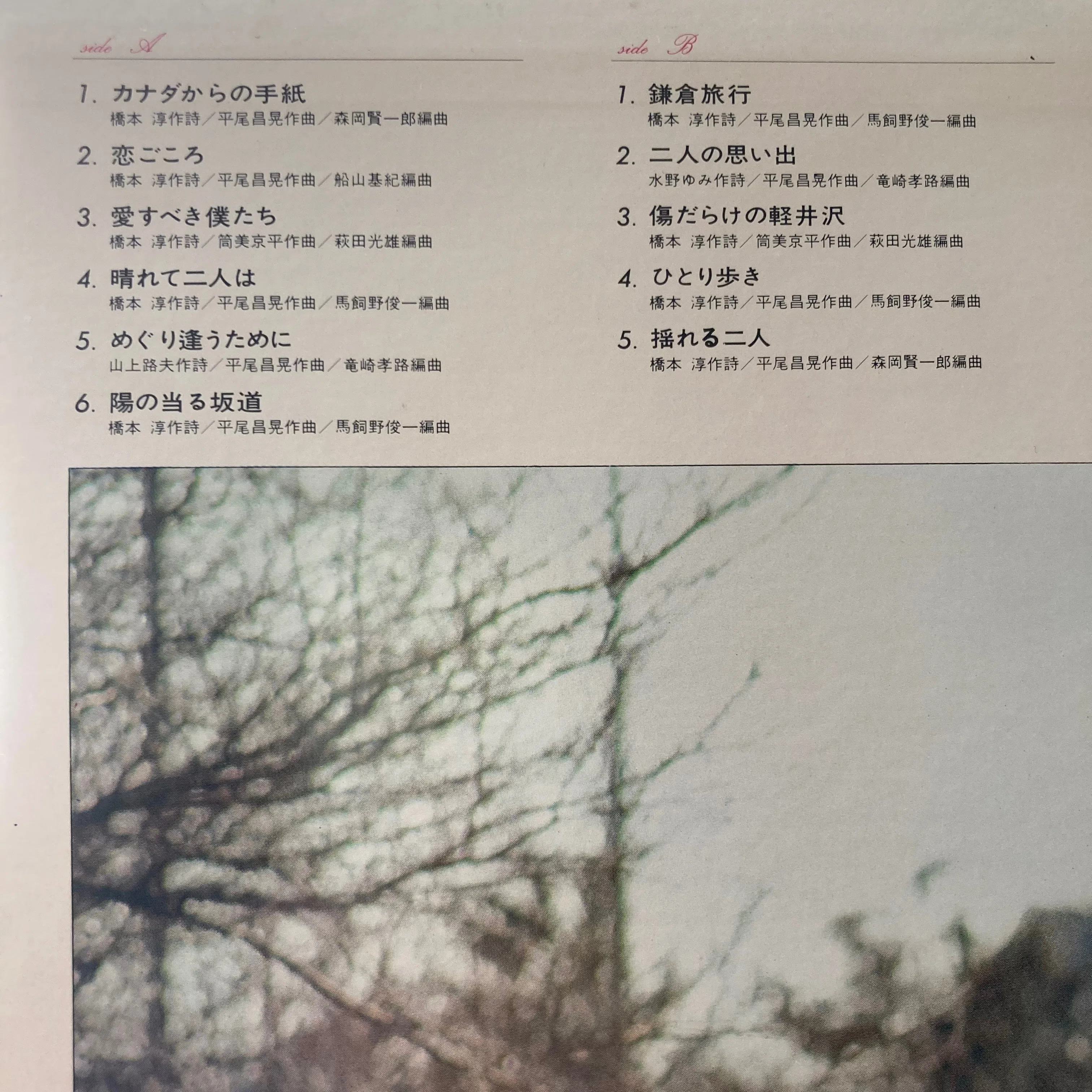 平尾昌晃♥畑中葉子『カナダからの手紙』（ビクター SJX-20056）｜真鍋新一