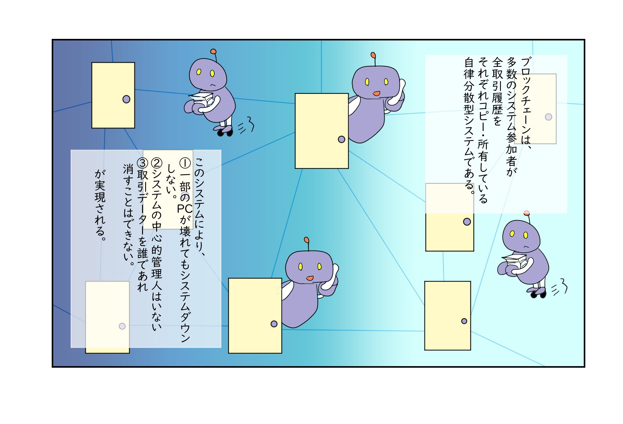 ポストアポカリプスで暗号通貨２ ブロックチェーンって何｜松浦めいこl漫画作成アカ