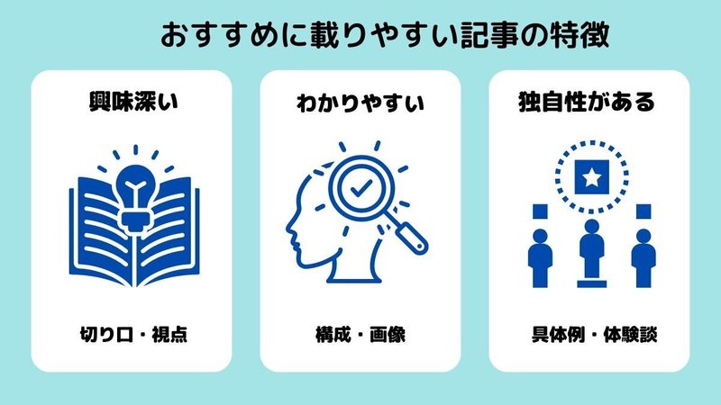 note公式の今日の注目記事に載りやすい記事の特徴は興味深い・わかりやすい・独自性がある